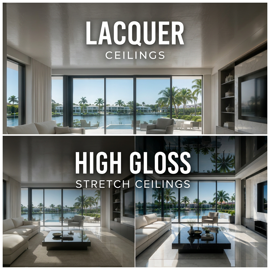 High Gloss Stretch Ceilings vs Lacquer Ceilings