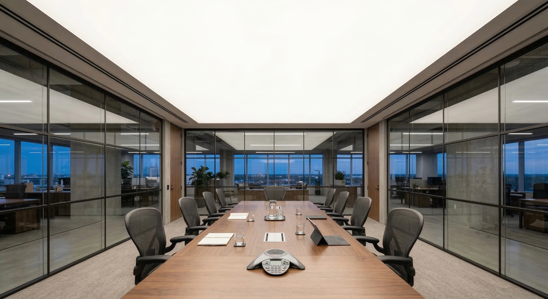 Luminous stretch ceiling application example